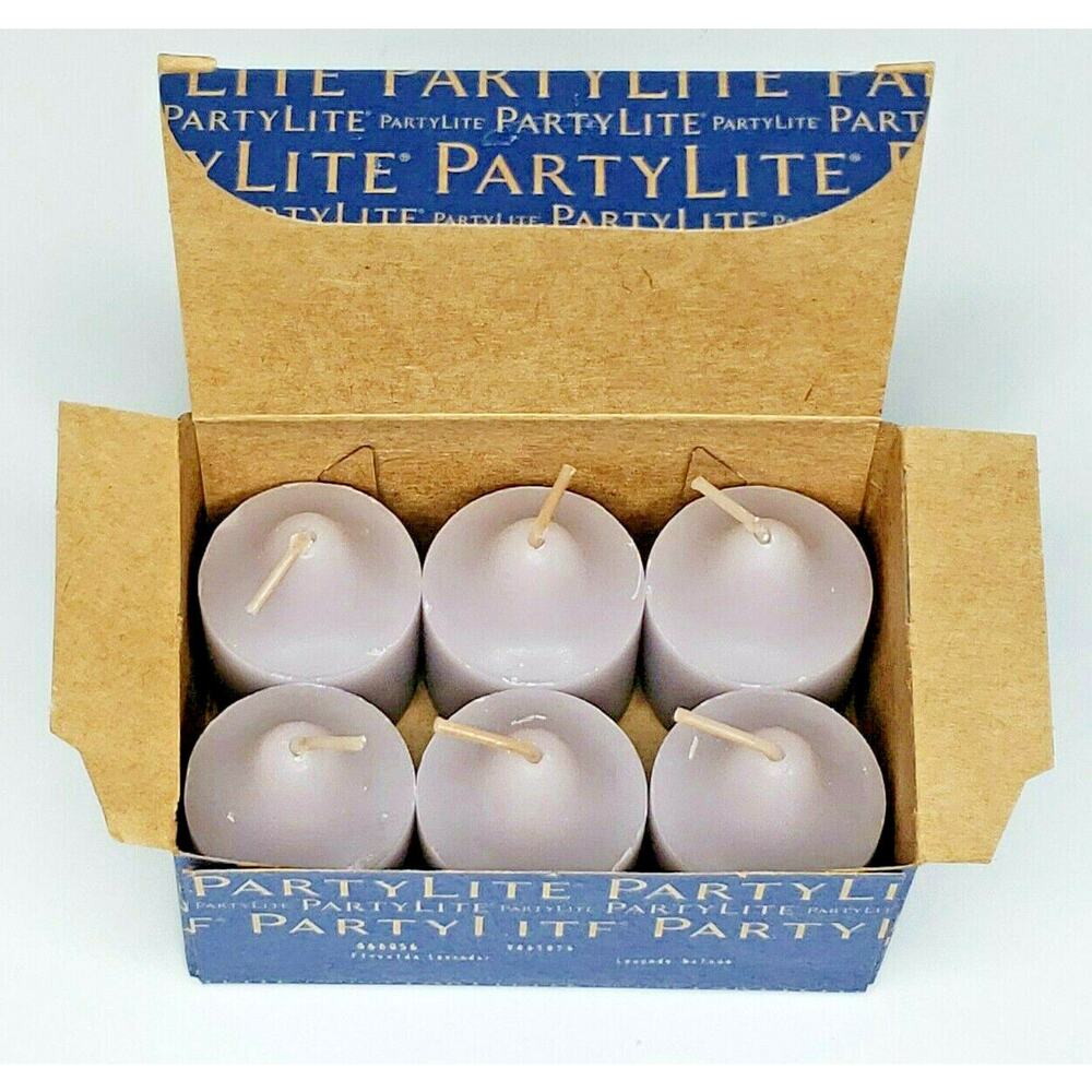 Partylite 6 Votives New Box Fireside Lavender P1C/V061016